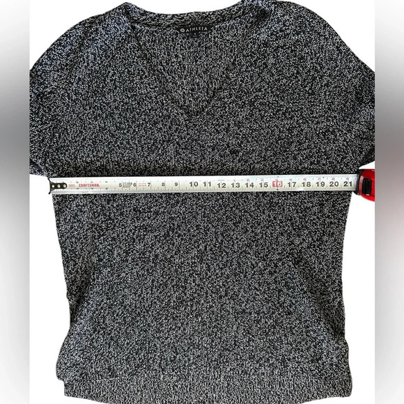 Athleta Shasta Wool Blend Sweater Black and White Split Side SizeSmall Oversized - Picture 5 of 6